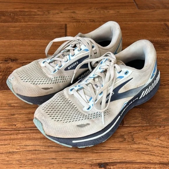 Brooks Adrenaline GTS 23 Road Running Shoes Light Gray Blue Womens Size 8.5 - Picture 5 of 10